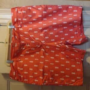 Shorts Lands End Pineapple print coral size 20